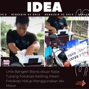 Unik Banget!! Bisnis diluar Nalar, Tukang Fotokopi Keliling, Mesin Fotokopi Hidup Menggunakan Aki Motor